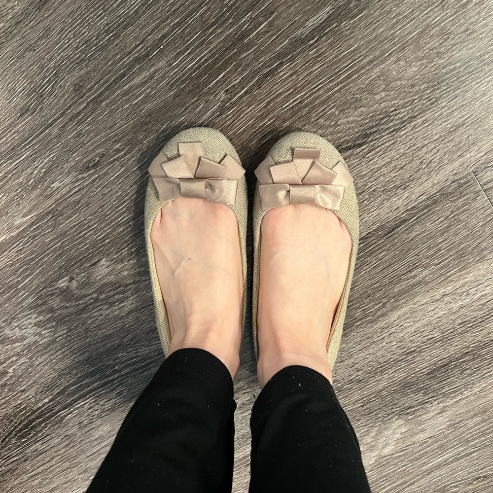 Pink ballet flats